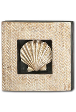 Mercana Clam Shell Recessed In Shodowbox Frame 10x10x2 Wall Art