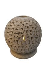 Et Al Designs Carved Sphere Tea Light Holder LG 5.5Dia