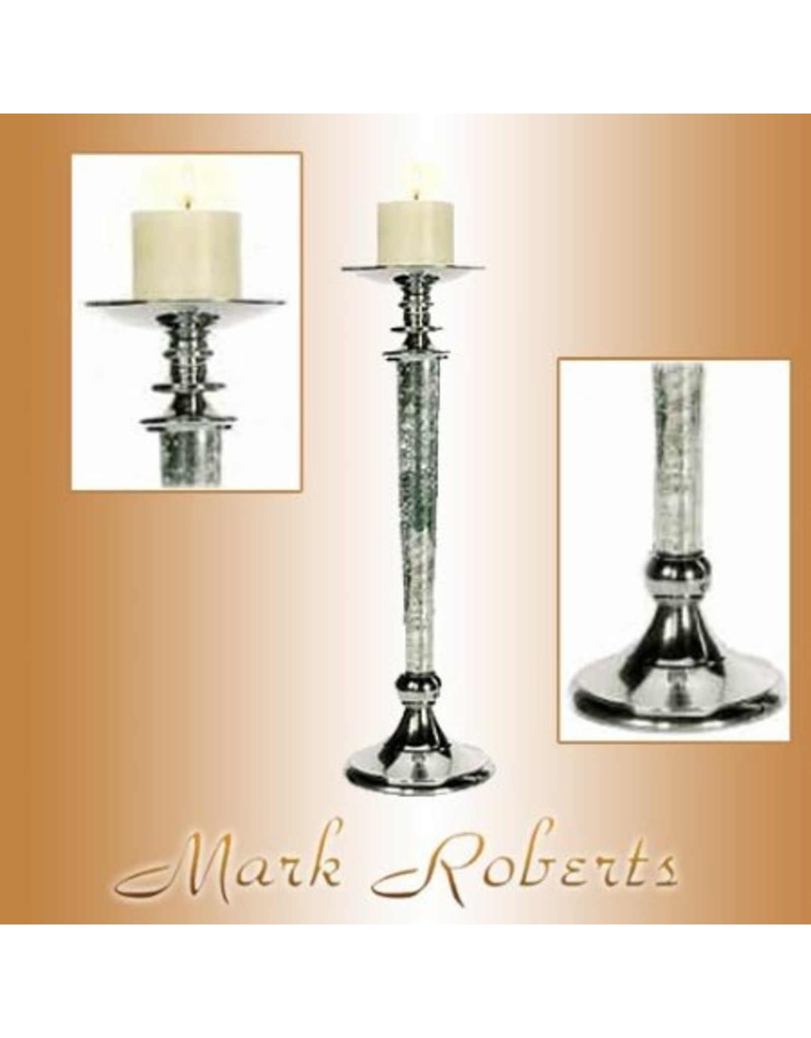 Mark Roberts Home Decor Pillar Pedestal Candle Holder 18H