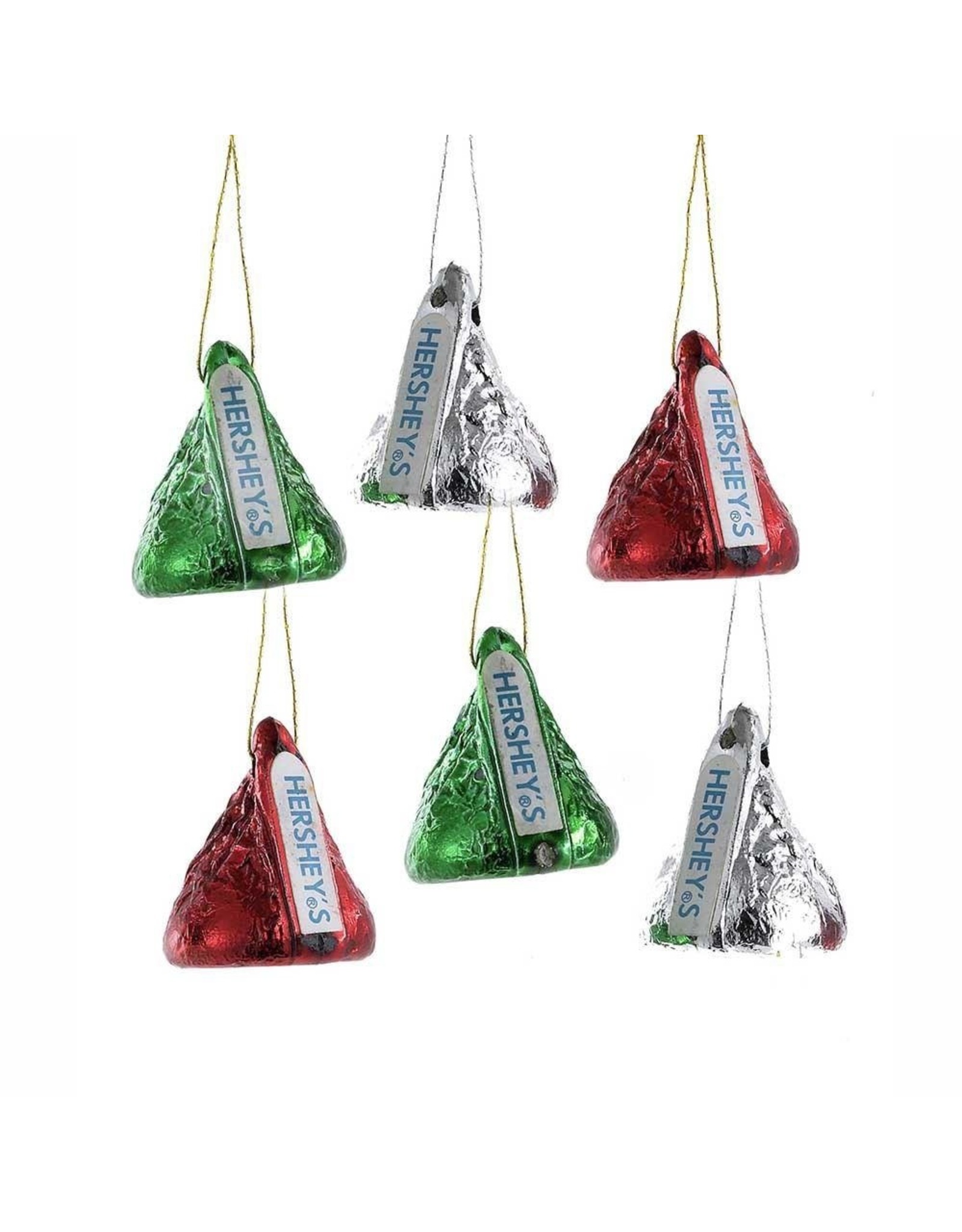 Kurt Adler Miniature Hershey Kisses 1 Inch Ornaments Set Of 6 Assorted