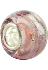 Chamilia Charm Murano Glass Bead O-11 Swirl Light Pink