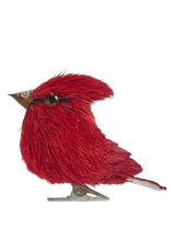 Kurt Adler Red Cardinal Sisal Bird With Clip Ornament 3 Inch CENTER