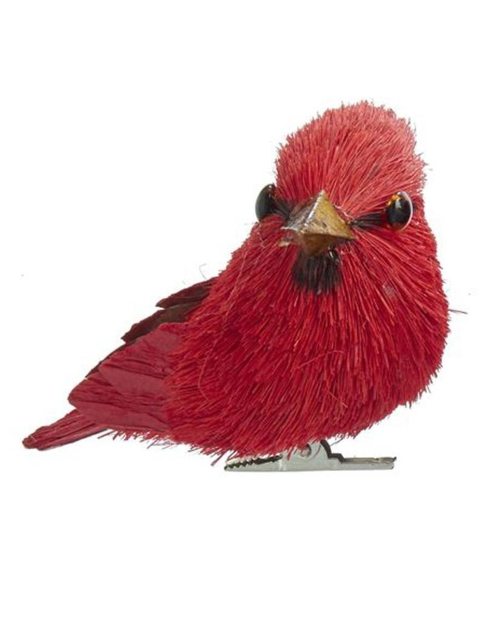 Kurt Adler Red Cardinal Sisal Bird With Clip Ornament 3 Inch LEFT