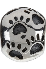 Chamilia Charm Paw Prints Sterling Silver Bead GA-37 Chamilia