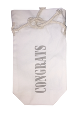 MFH Cotton Wine Bag With Congrats in Drian Grey