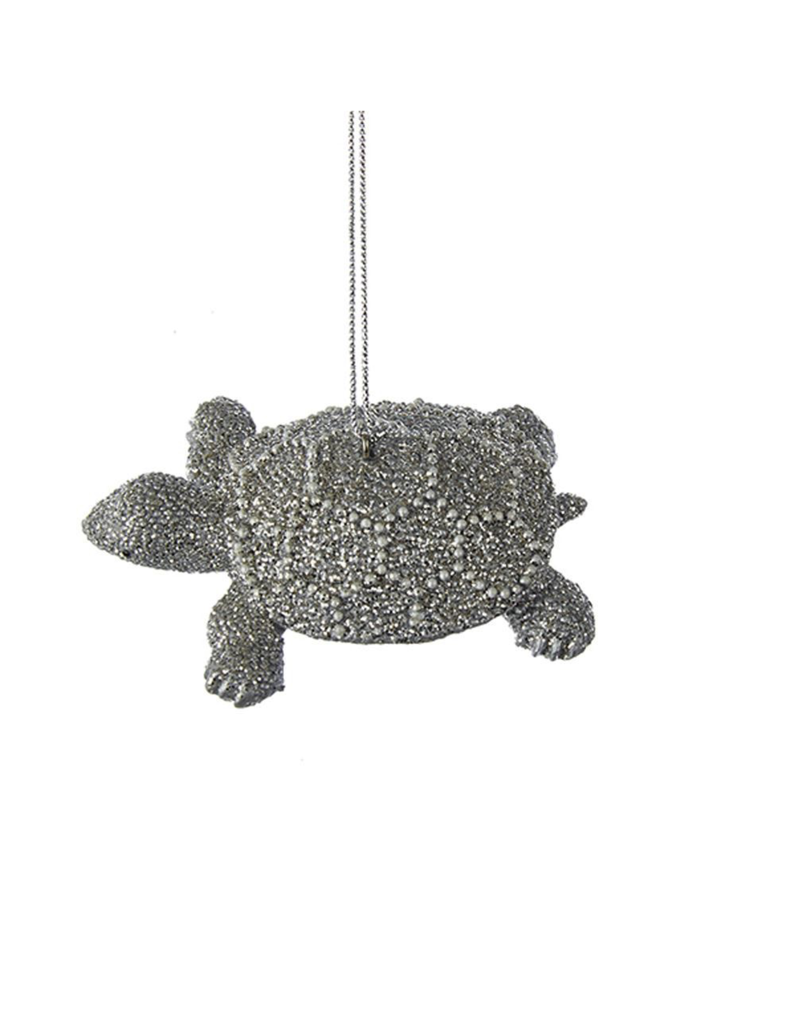 Kurt Adler Sea Turtle Silver with Pearls Ornament