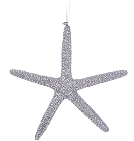 Kurt Adler Silver Starfish Christmas Ornament - B