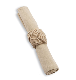 Mud Pie Nautical Braided Jute Napkin Rings Single - Natural