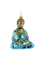 Kurt Adler Christmas Ornament Oriental Asian Glass Buddha
