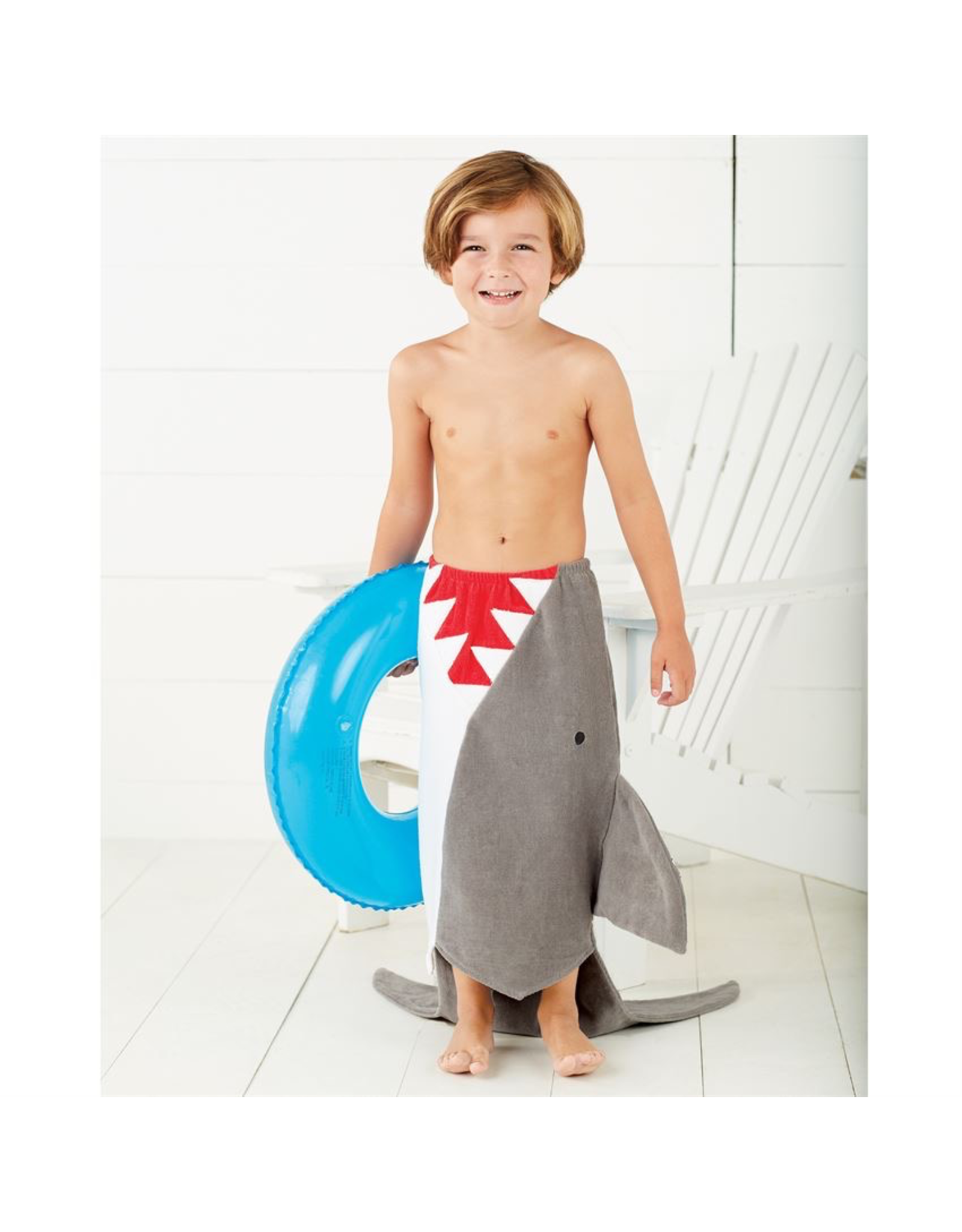 Mud Pie Childrens Shark Tail Towel One Size 3T and Up