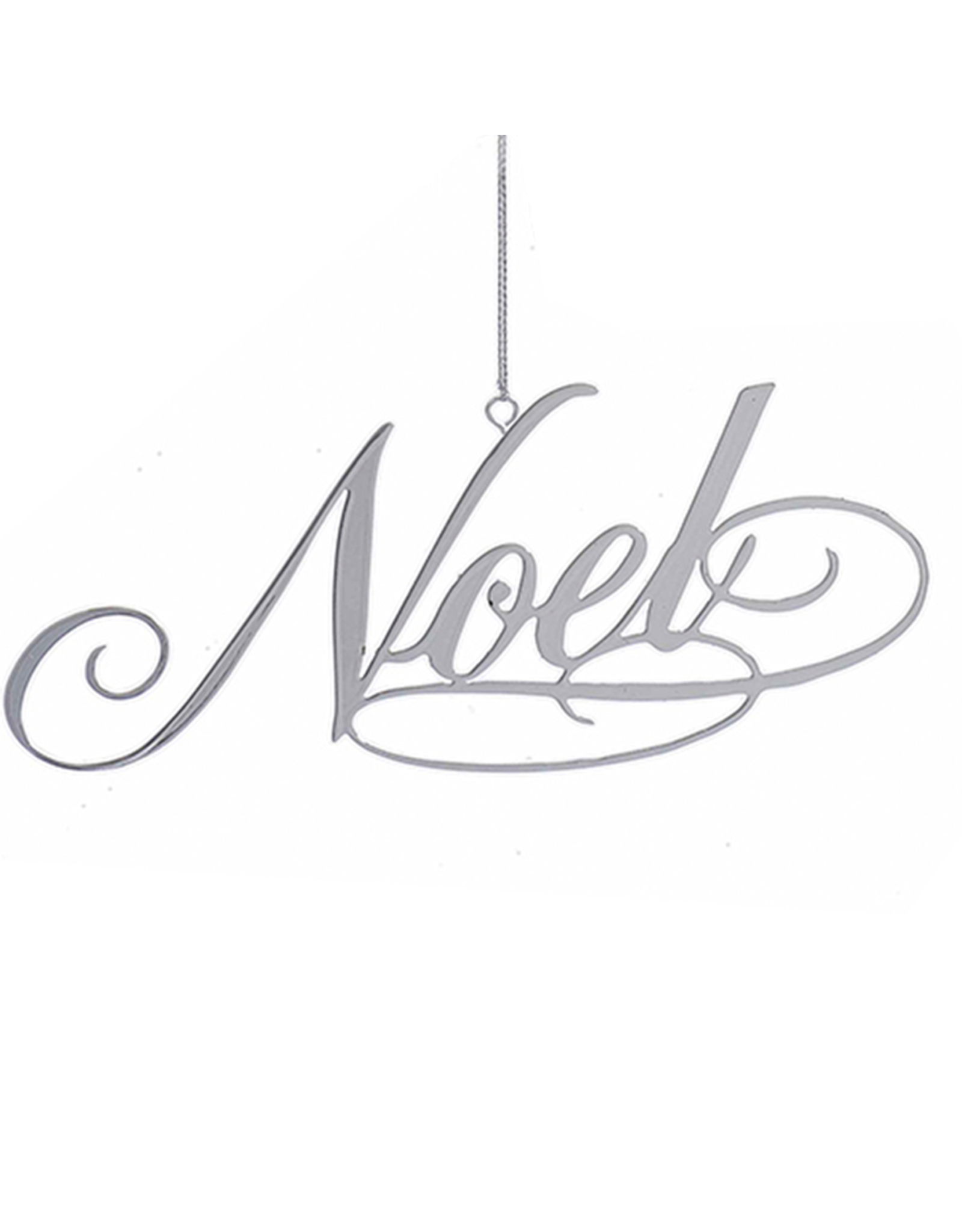 Kurt Adler Christmas Ornament 4 inch Metal Sentiment NOEL