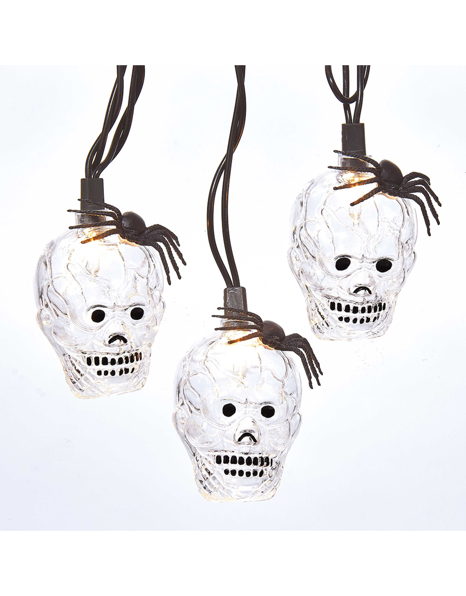 Kurt Adler Halloween Lights Set Skeletons Ghosts w Spider 10 Lights