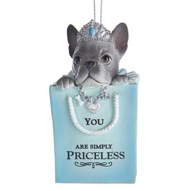 Kurt Adler Puppy In Gift Bag Ornament You Are Simply Priceless