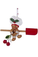 Kurt Adler Gingerbread Chef Boy Utensil Ornament Climbing Spatula