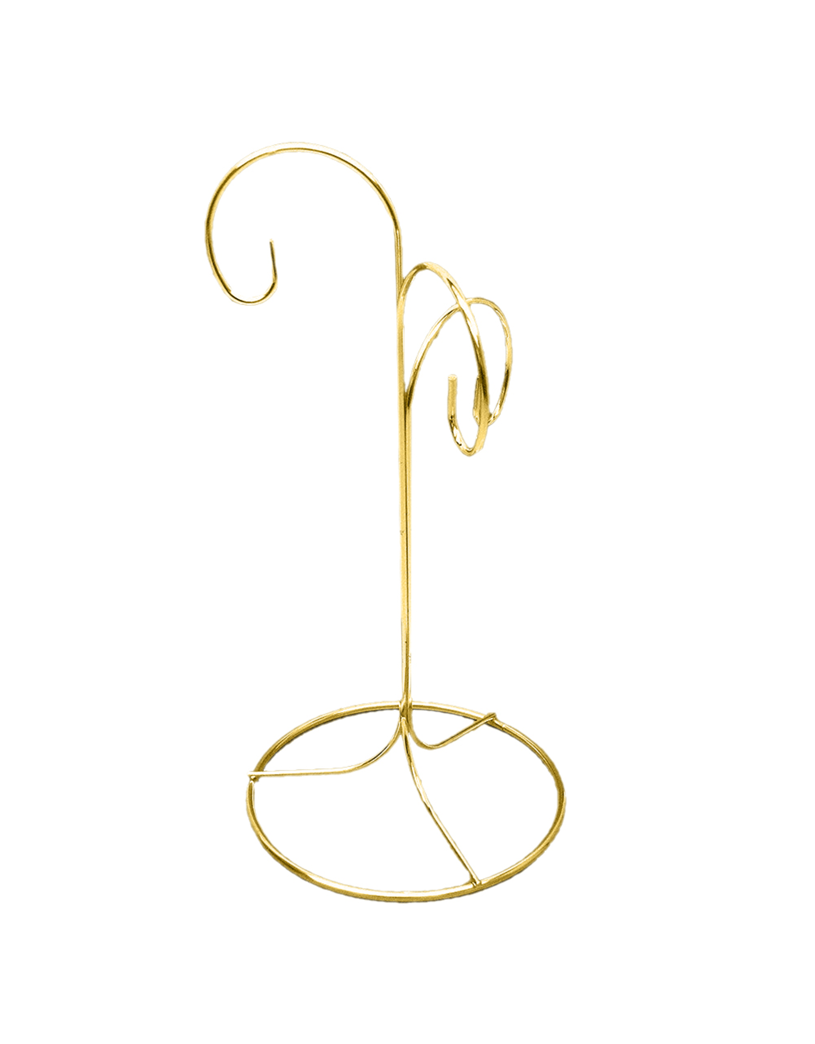 Kurt Adler Ornament Hanger Gold Metal Triple Ornament Holder Stand 9H inch