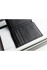 Slimfold Passcase Leather Wallet In Black