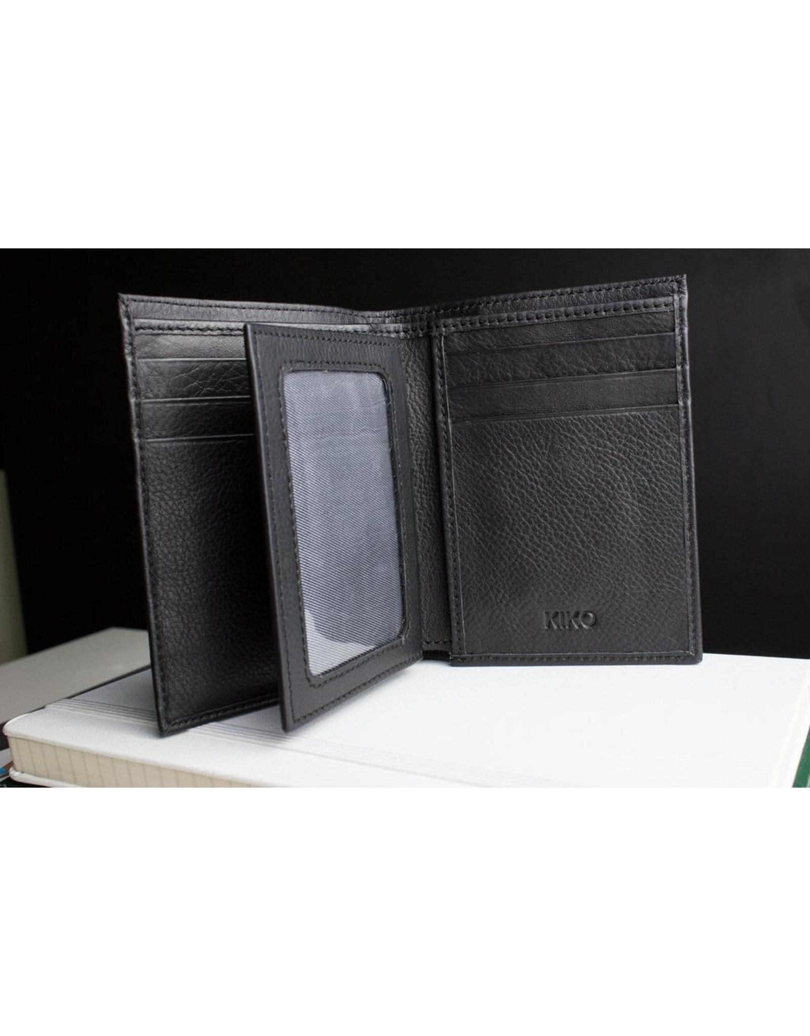 Slimfold Passcase Leather Wallet In Black