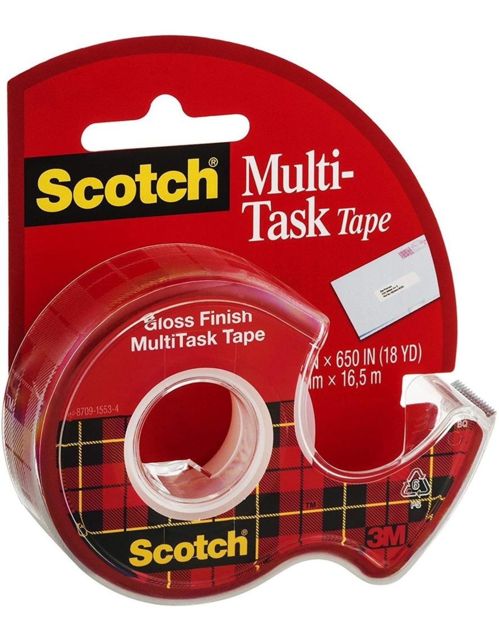Scotch® Scotch® MultiTask Tape Roll Clear Gloss 0.75W x 650 Inches