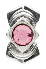 Chamilia Diamond Shape Sterling Silver w Stone JB-5C Pink