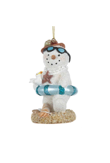 Kurt Adler Beach Snowman Ornament Snow-WOMAN Christmas Ornament