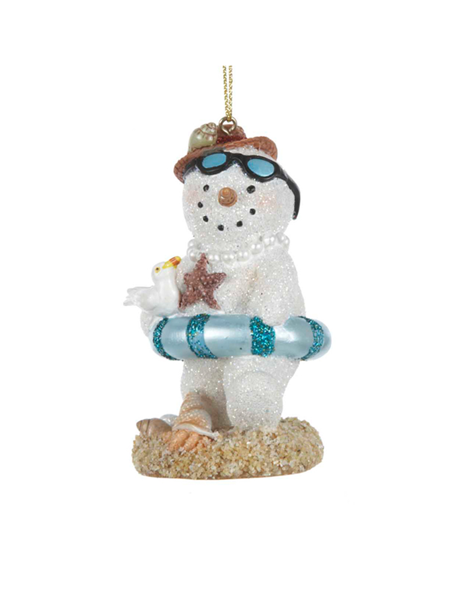 Kurt Adler Beach Snowman Ornament Snow-WOMAN Christmas Ornament