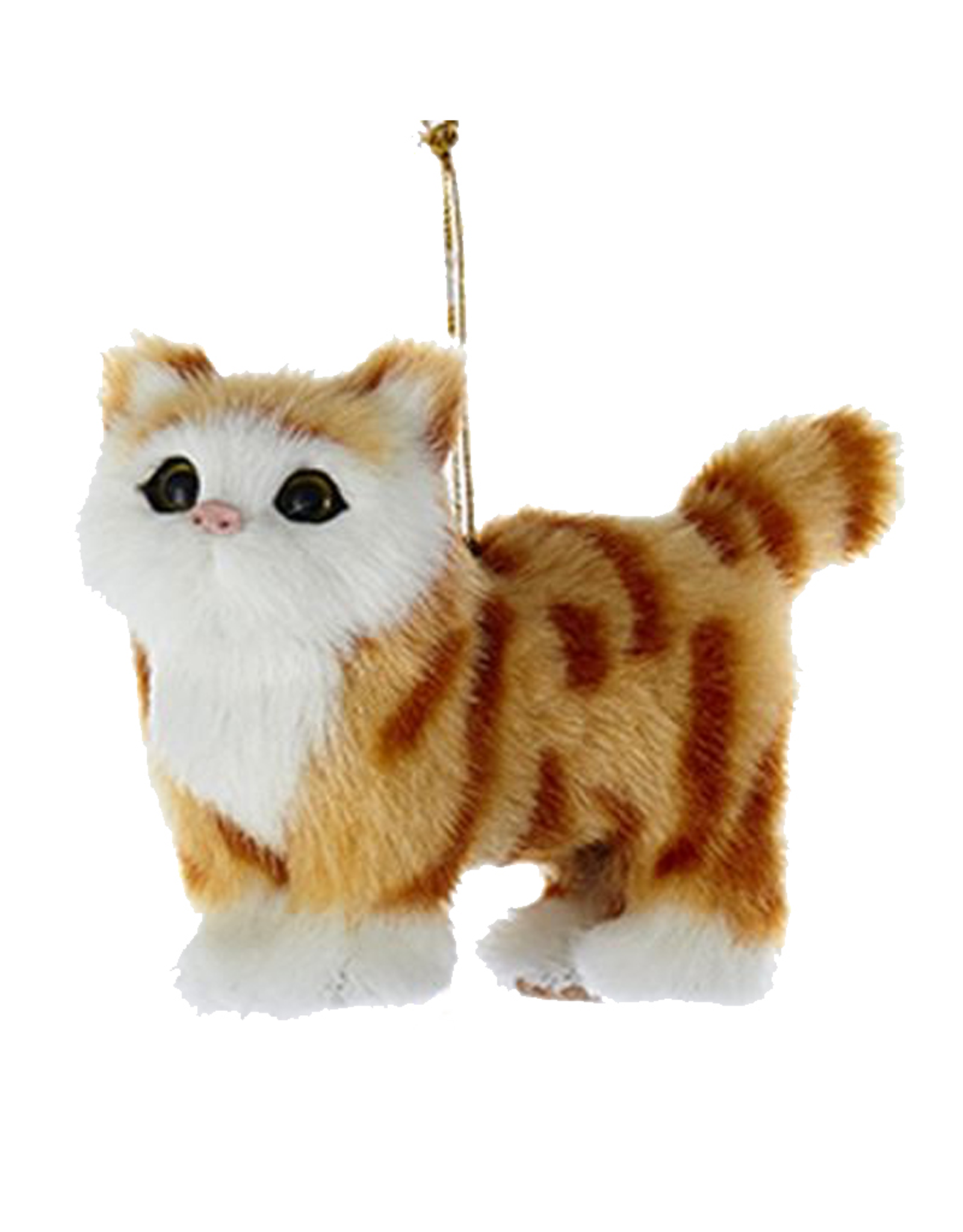 Kurt Adler Christmas Cat Ornaments Orange Brown Tabby Cat 4 Inch