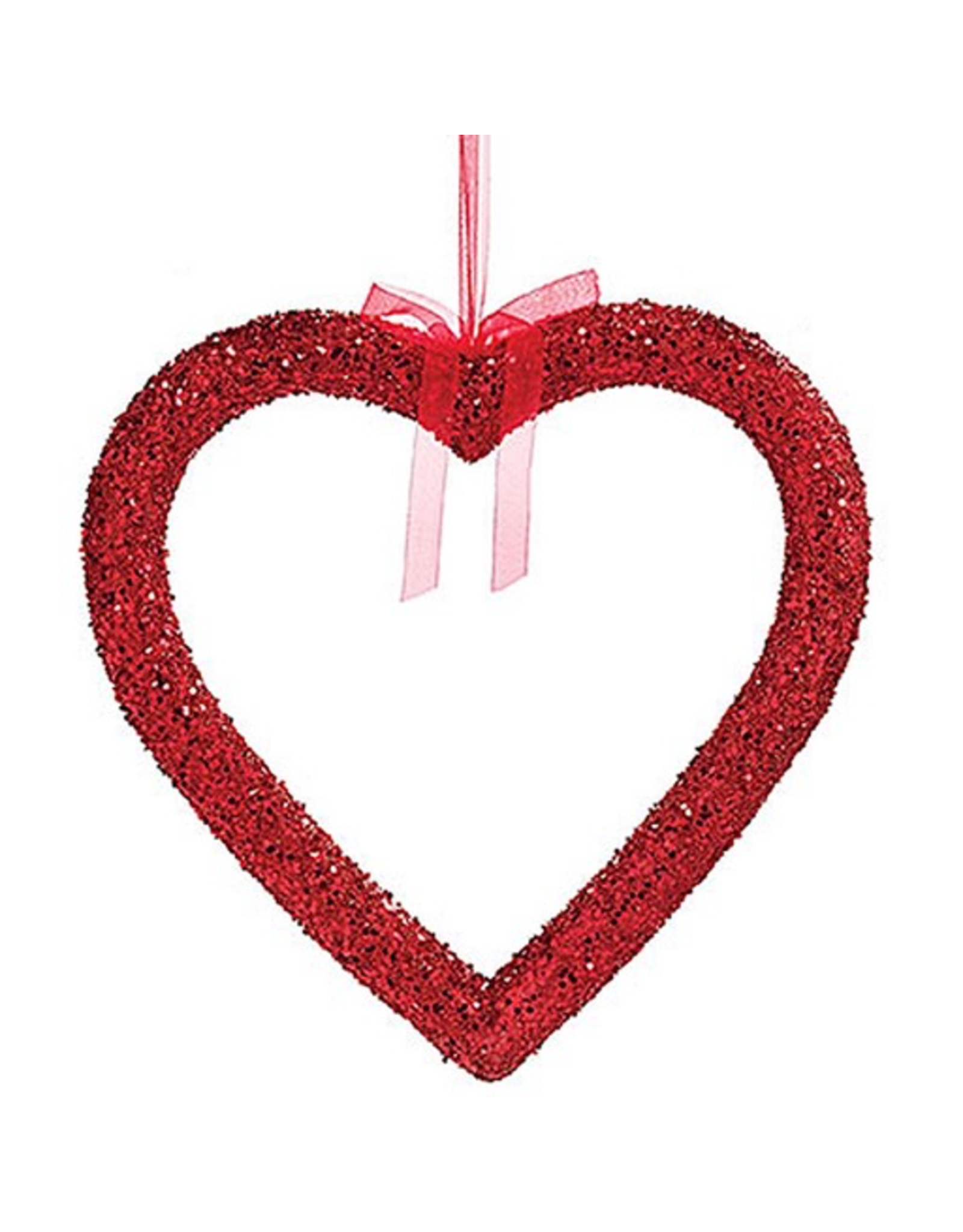 Burton and Burton Large Hanging Red Glittered Heart 20x20 inch