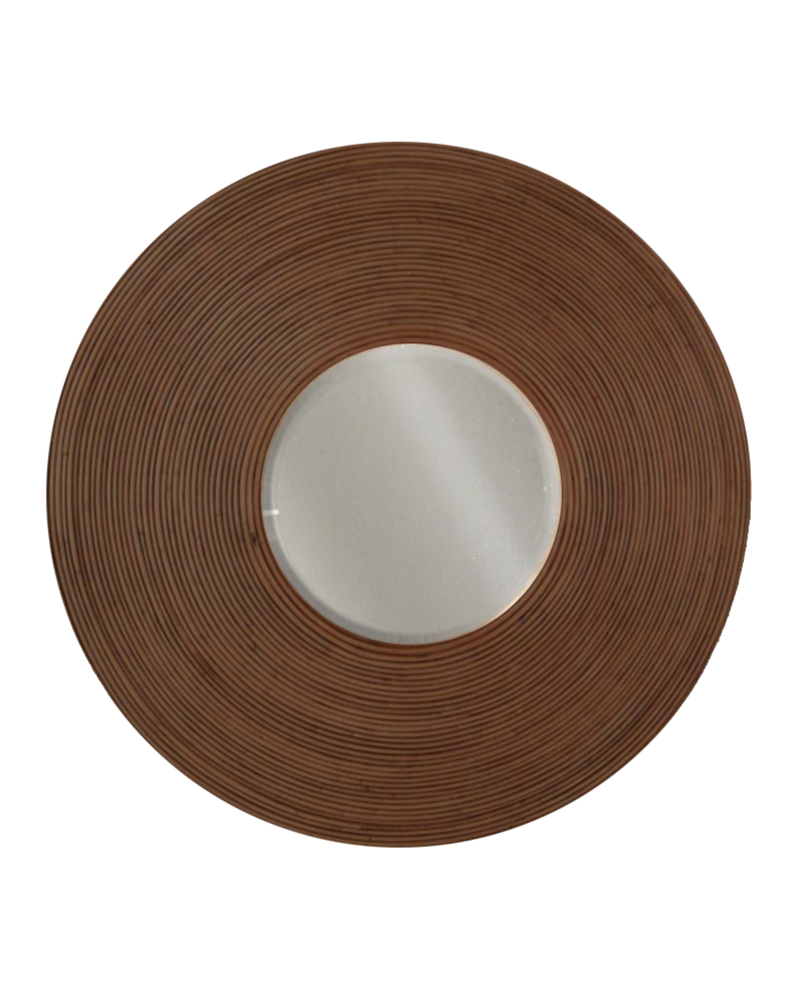 Padmas Plantation Billabong Mirror Round w Rattan Border - In Store Pick Up Only