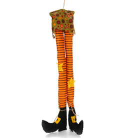 Darice Halloween Witch Legs Hanging Decoration 24 inch Orange