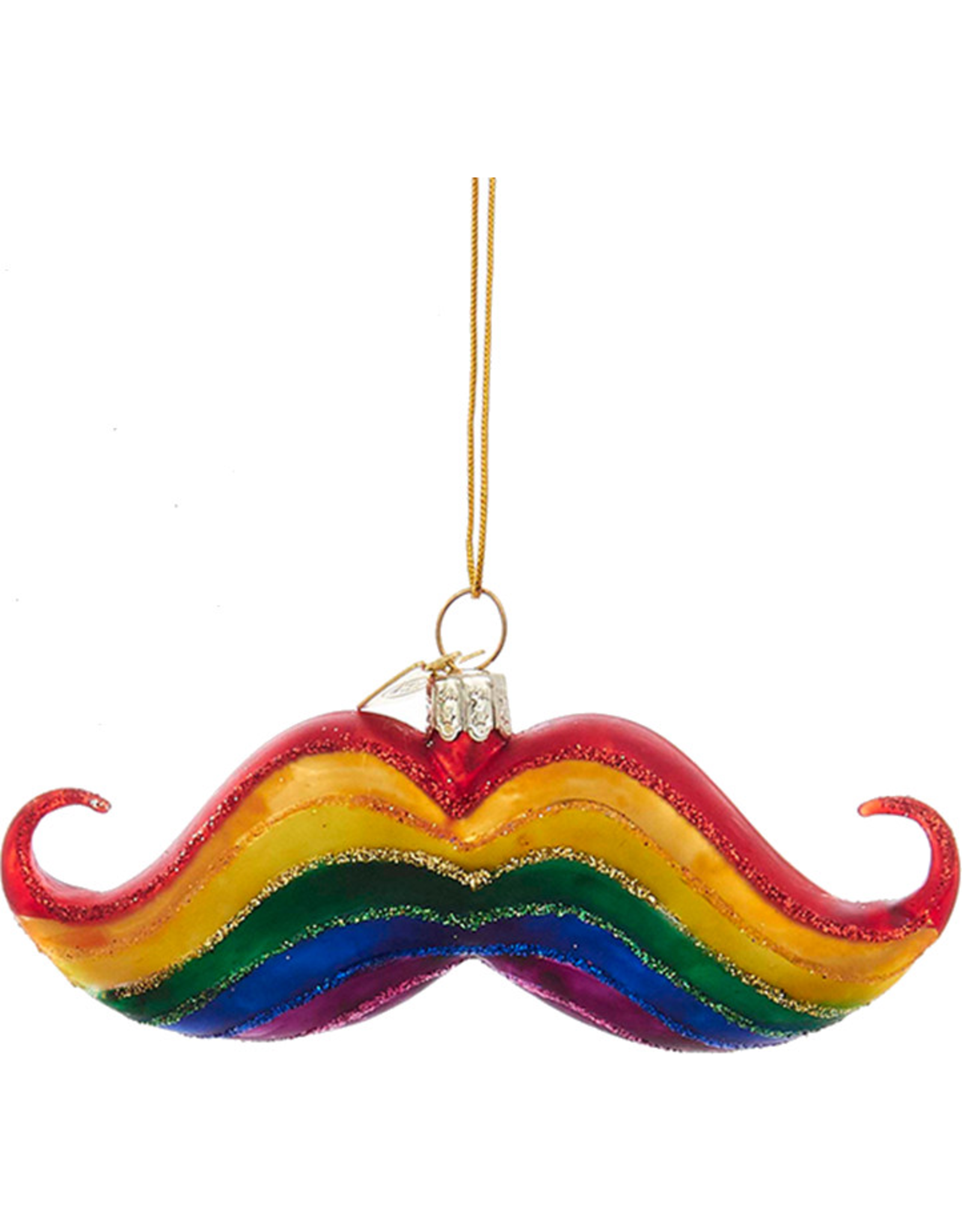 transparent rainbow mustache