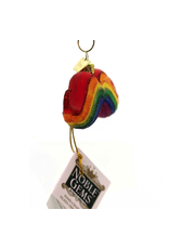 Kurt Adler Glass Gay Pride Mustache Ornament 4 inch Noble Gems