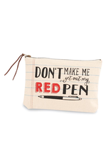 Mud Pie Teacher Canvas Bag w Don’t Make Me Get Out My Red Pen