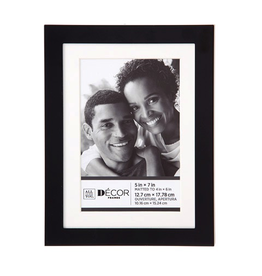 Darice Simple Black Picture Frame 5x7 Matted to 4x6