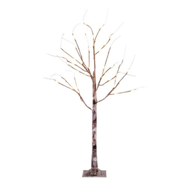 Darice Birch Tree Natural w WW LED Lights 48 inch Twig Branch Tree