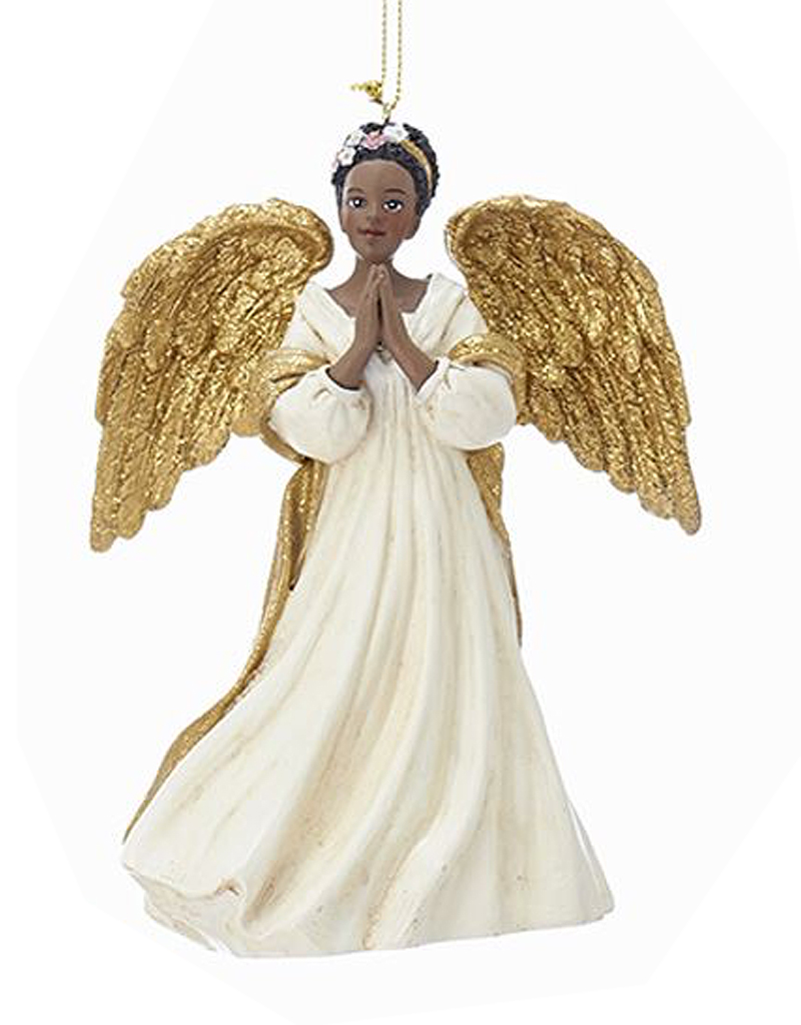 Kurt Adler Black American Angel Ornament -B Praying