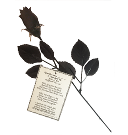 DMM Gifts Over the Hill Gifts Black Rose w Remember When Poem