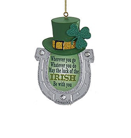 Kurt Adler Irish Horseshoe Ornament May The Luck Of The Irish Be With You