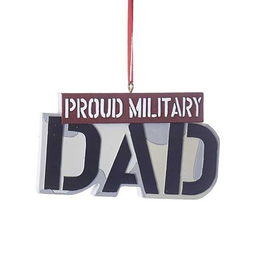 Kurt Adler Military Ornament - Proud Military Dad