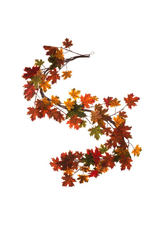 Darice Fall Leaf Garland 6 Feet w Mixed Maple Leaves