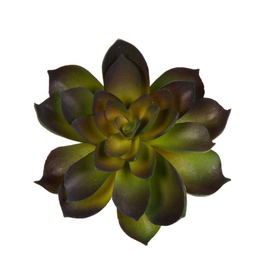 Darice Faux Succulent Green and Dark Purple Echeveria Rosette 4.5 inch