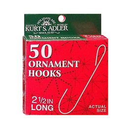 Kurt Adler Ornament Hooks 2.5 inch Pack of 50 Silver Wire Hooks Set