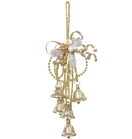 Kurt Adler Gold Bell Cluster Ornament Traditional Classic Bells Shape