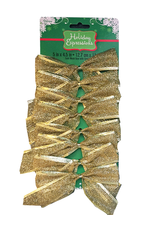 Darice Christmas Gold Mesh Bows 5x4.5 inch Set of 8