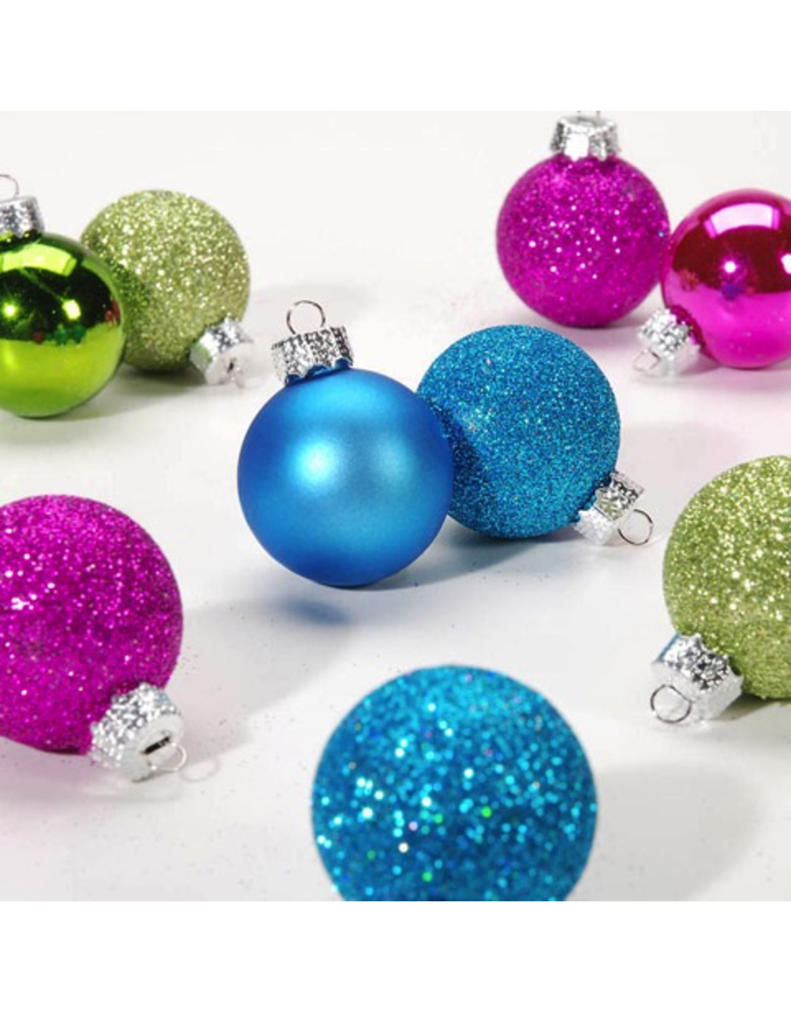 Darice Mini Bright Colors Christmas Ornaments 1.8in 9-Pack Assortment