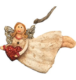 Darice Mini Angel Ornament Angel Flying Holding Heart