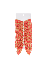 Darice Christmas Gold Red Chevron Glittered Bows 5x4.5 inch Set of 8