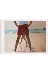 Palm Press Fathers Day Card Role Model Polka Dot Shorts on Beach