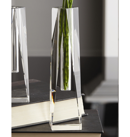 Diamond Crystal Glass Vase 8H x2Dia