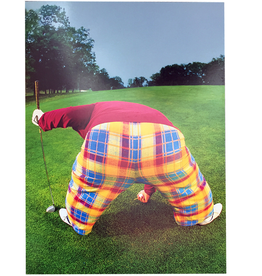 Fathers Day Card Off Course Dad in Plaid Pants Golfing