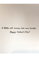 Fathers Day Card Off Course Dad in Plaid Pants Golfing